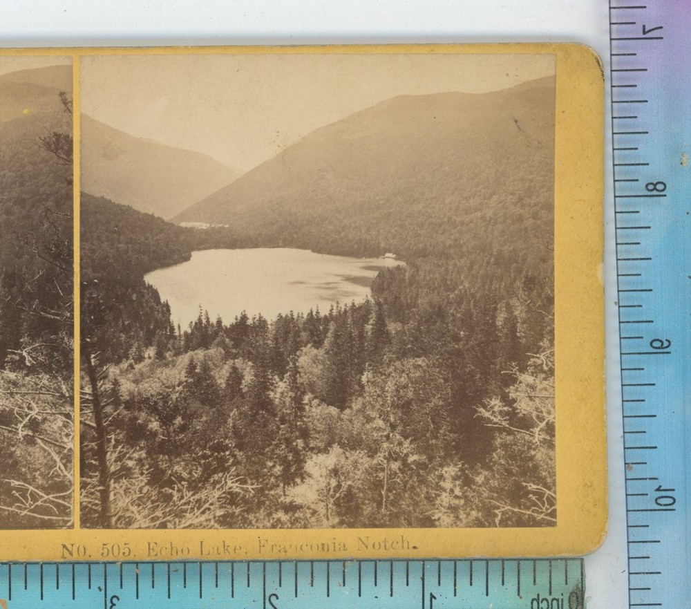 Echo Lake Franconia Notch New Hampshire NH Kilburn Stereoview