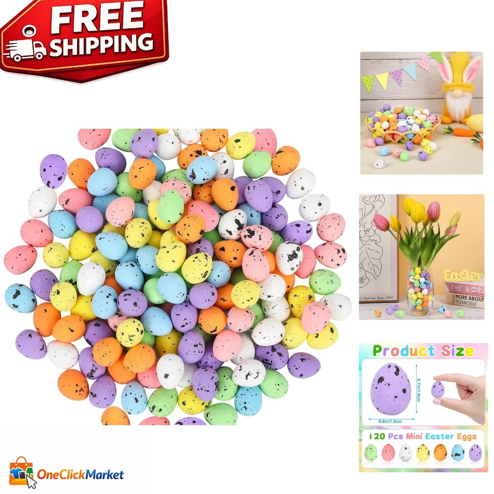 120 Pcs Pastel Decorative Easter Eggs Set - Perfect for Spring Celebrations