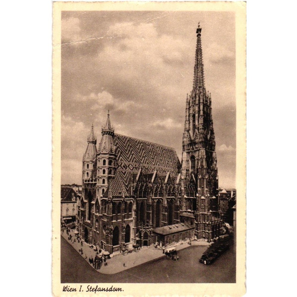 Vintage Wien I Stephansdom Postcard St Stephens Cathedral Vienna Austria 1938