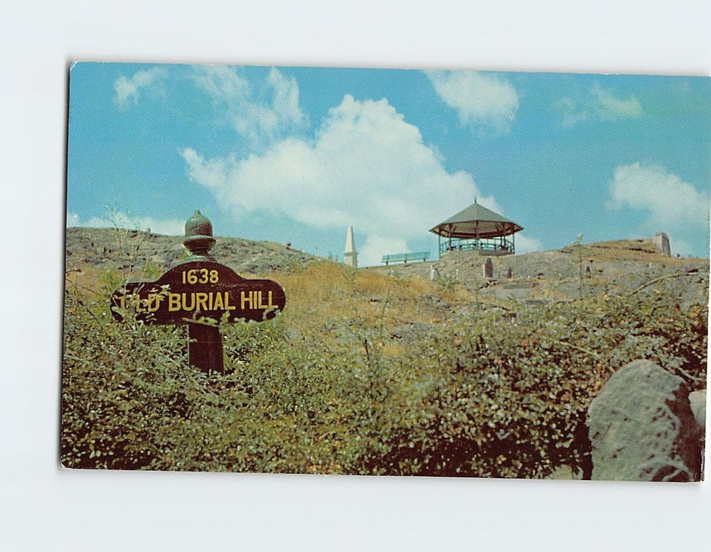 Postcard Old Burial Hill Marblehead Massachusetts USA