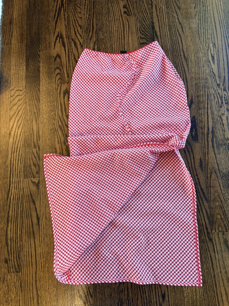 Wild Fable Women's Gingham Column Maxi Skirt Size XS Red
