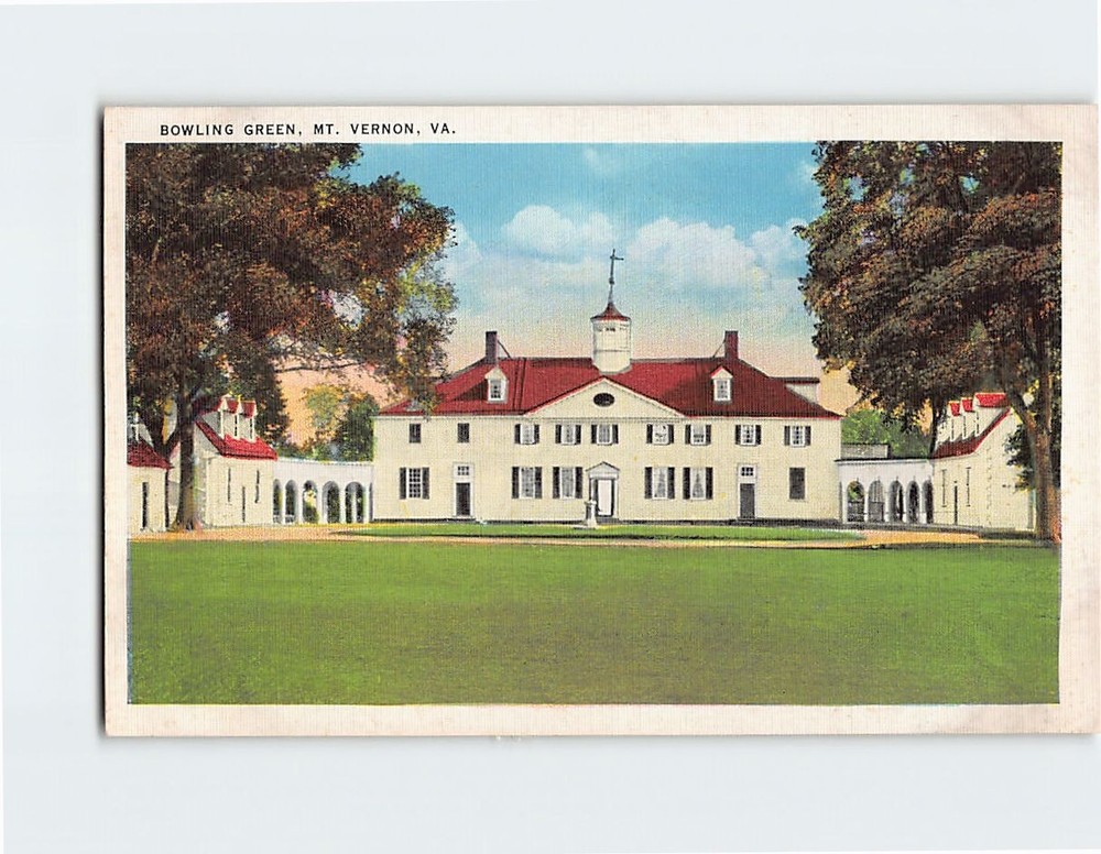 Postcard Bowling Green Mt. Vernon Virginia USA