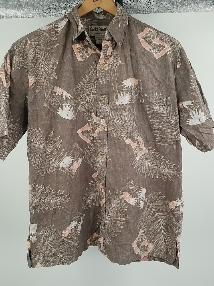 Cooke Street Honolulu Short Sleeve Hawaiian Shirt Mens Medium Button Up Floral