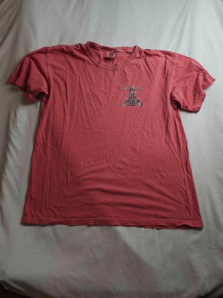 Gulf Shores Alabama Graphic Tee Shirt Mens Large Red Comfort Colors Short Sleeve