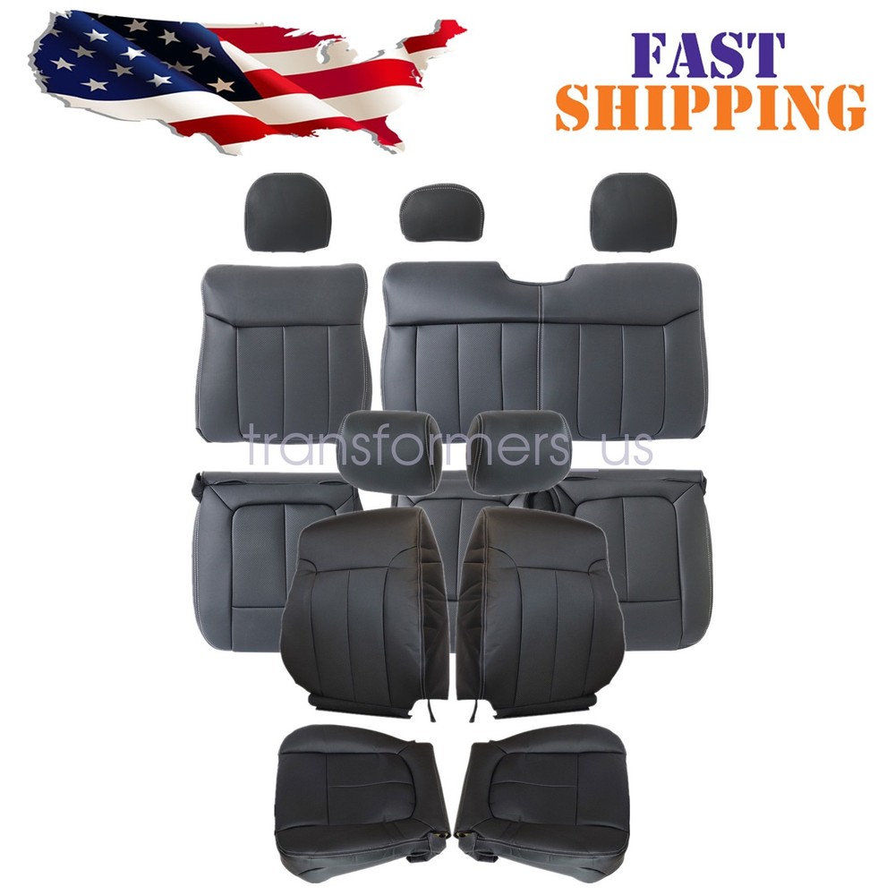 13PCS For 2009-2014 Ford F-150 Front & Second Row Replacement Seat Cover Black