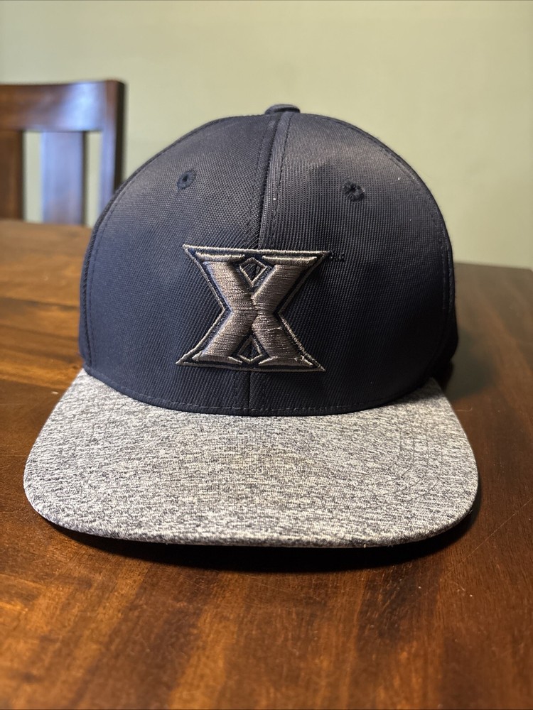Xavier Flat Bill Hat - Adjustable Sizing - Used Blue Silver Gray Colors