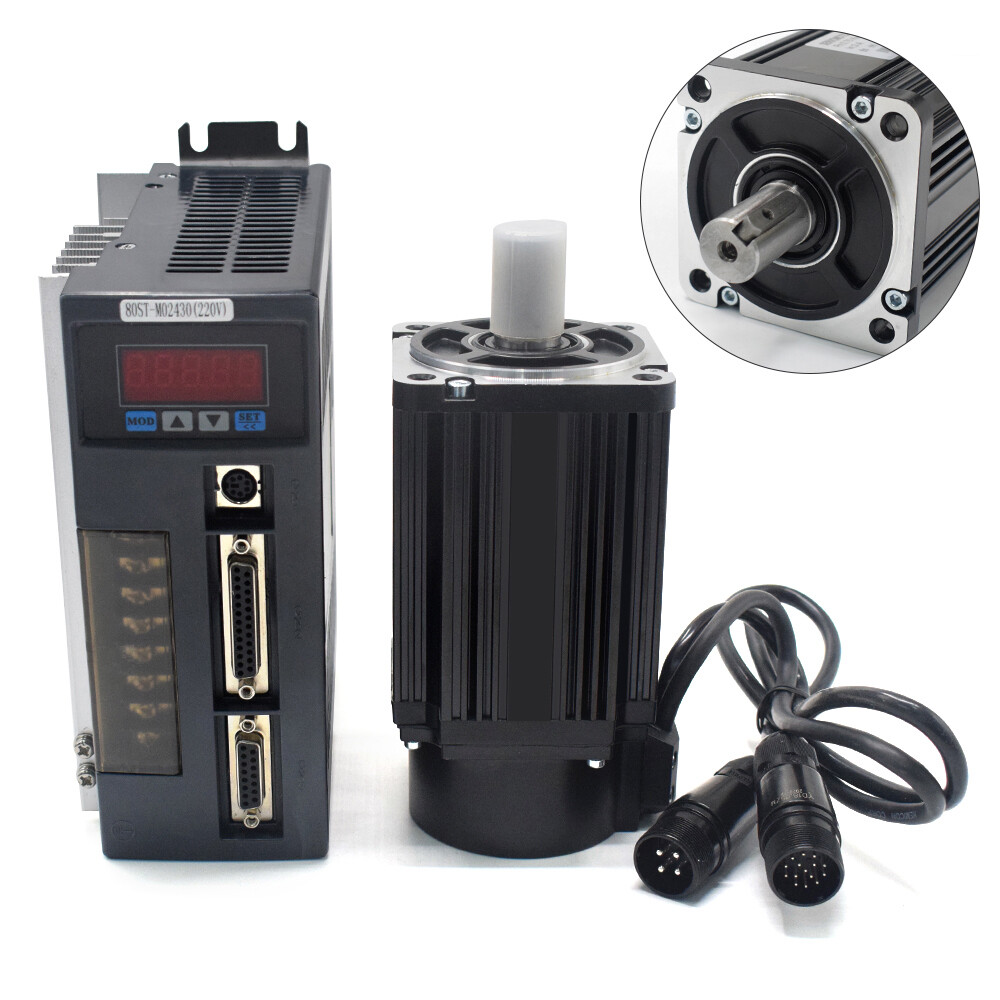 750W 2.39NM AC Servo Motor +Servo Driver Kit+3M Encoder Cable for CNC Milling US