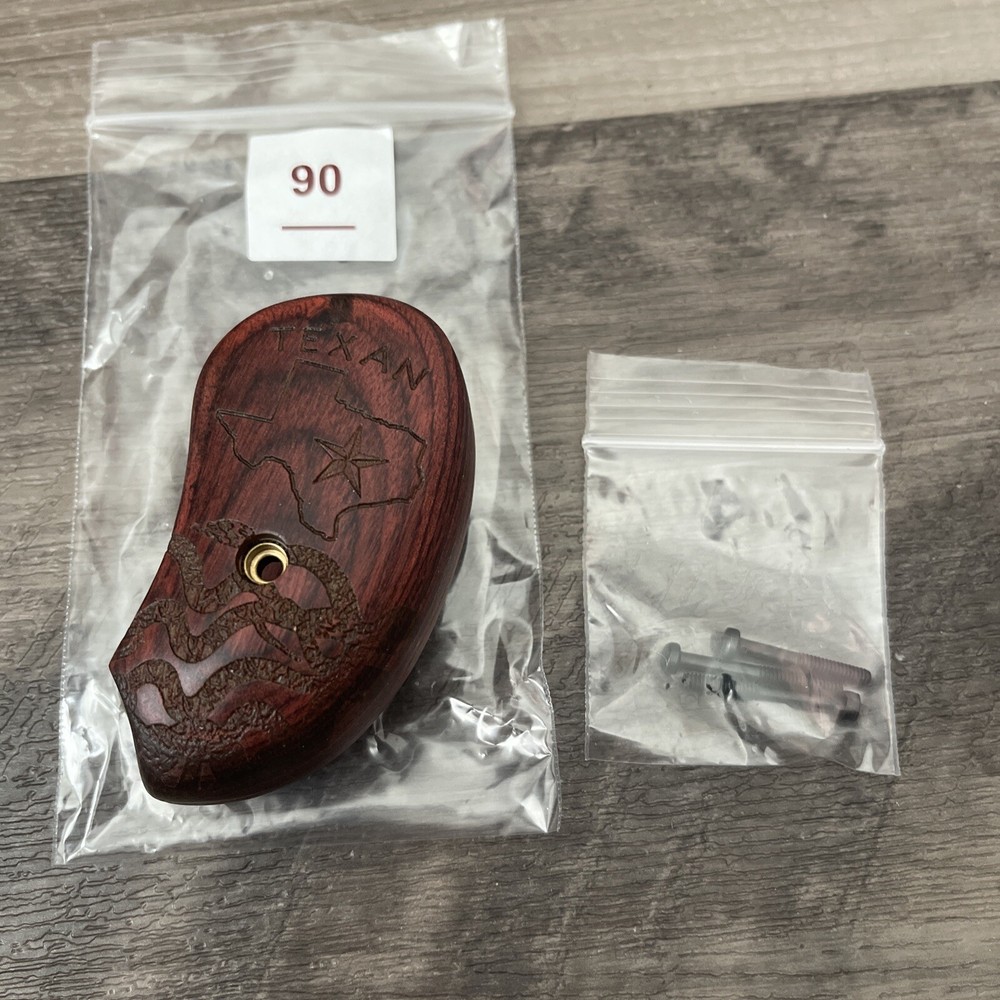 Wood Grips - Bond Arms Derringer Super Rosewood Engraved Texas Texan Snake