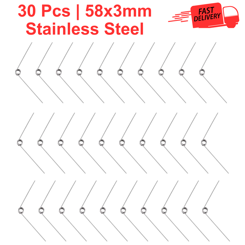 30Pc 0.2mm Stainless Steel Small Torsion Springs for Mechanical Use