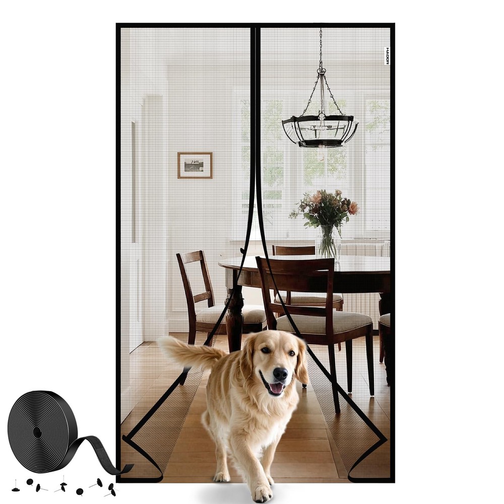 Super Strong Magnetic Screen Door Mesh Fits 36x96 Inch Doors