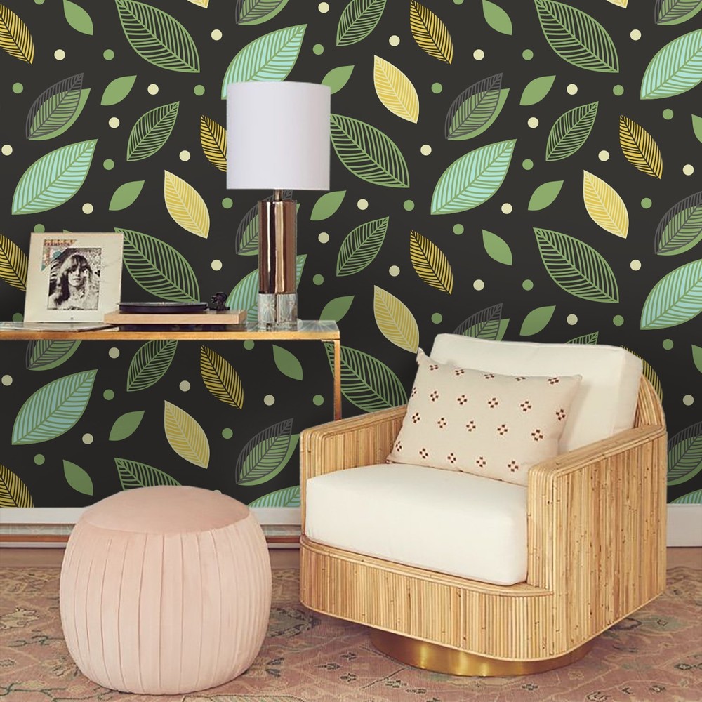 3D Plants Leaves Pattern Wall Murals Wallpaper Murals Wall Sticker