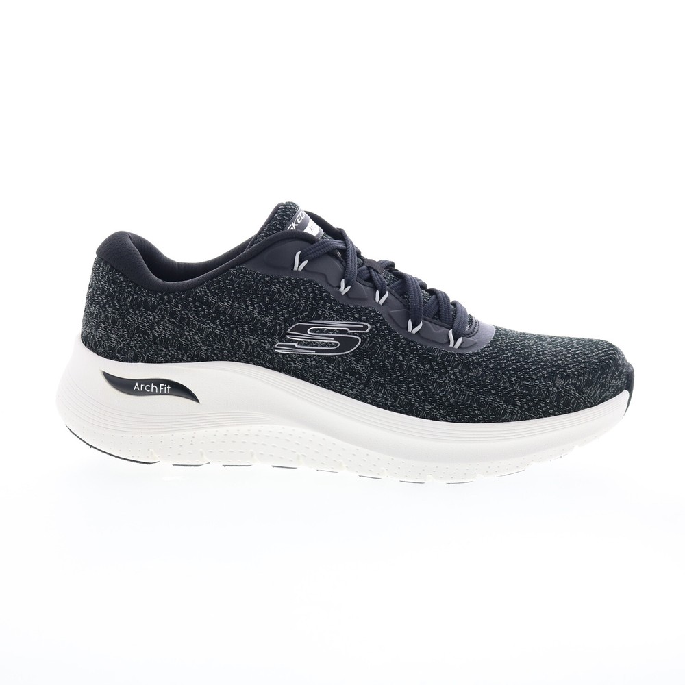 Skechers Arch Fit 2.0 Road Wave 232701 Mens Black Lifestyle Sneakers Shoes
