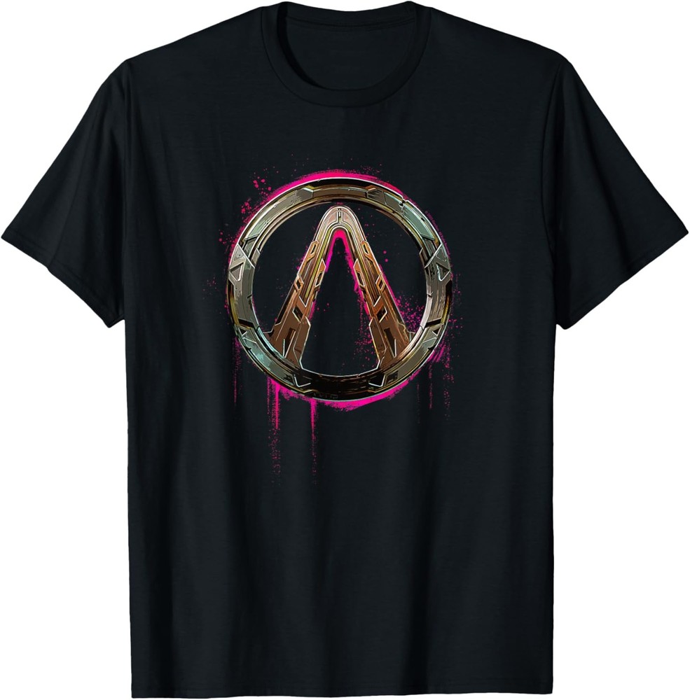 Borderlands 4 Graffiti Vault Logo Pink Video Game T-Shirt TRENDING