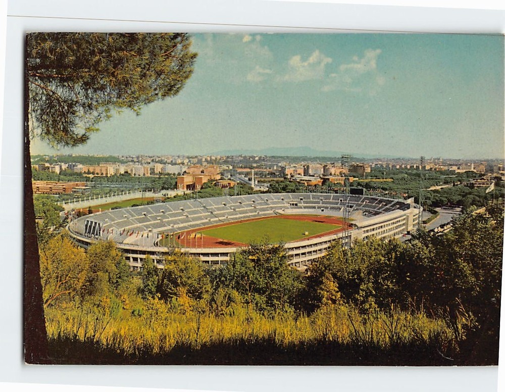 Postcard Olympic Stadium Rome Italy