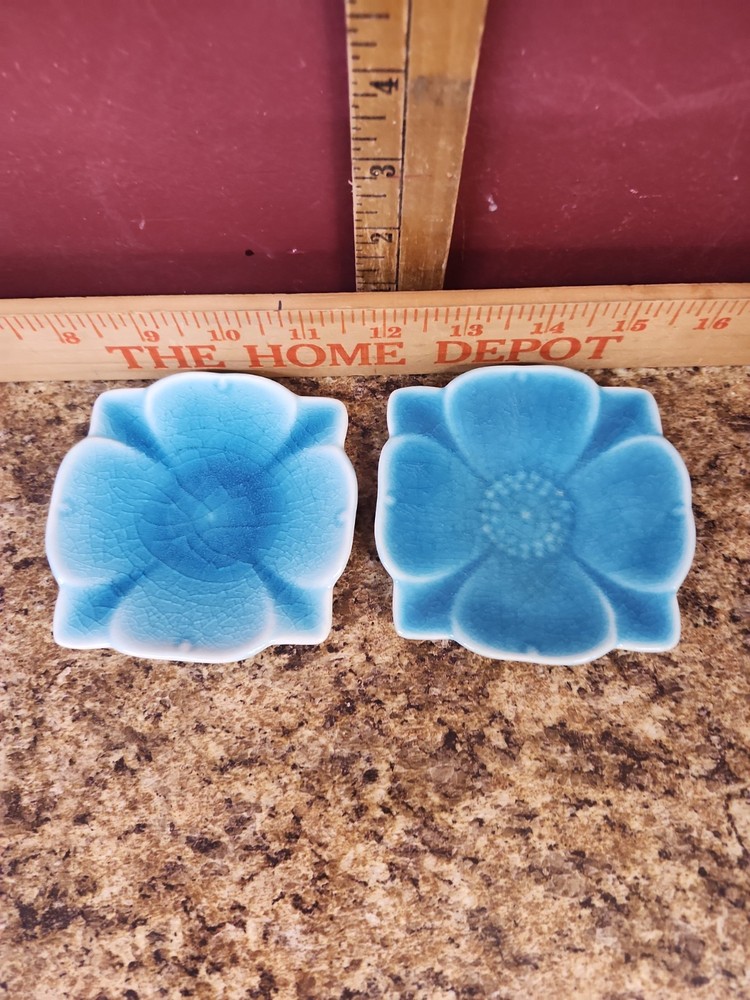 Rookwood Pottery 6853 XLV1 Blue Ceramic Pin Trays