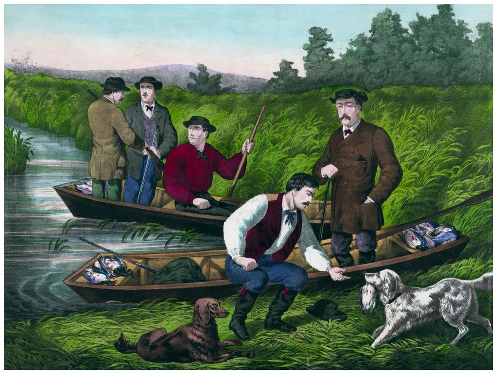 Decor Hunting Poster. Fine Graphic Art. Fishing, Boating. Home Wall Design. 1208