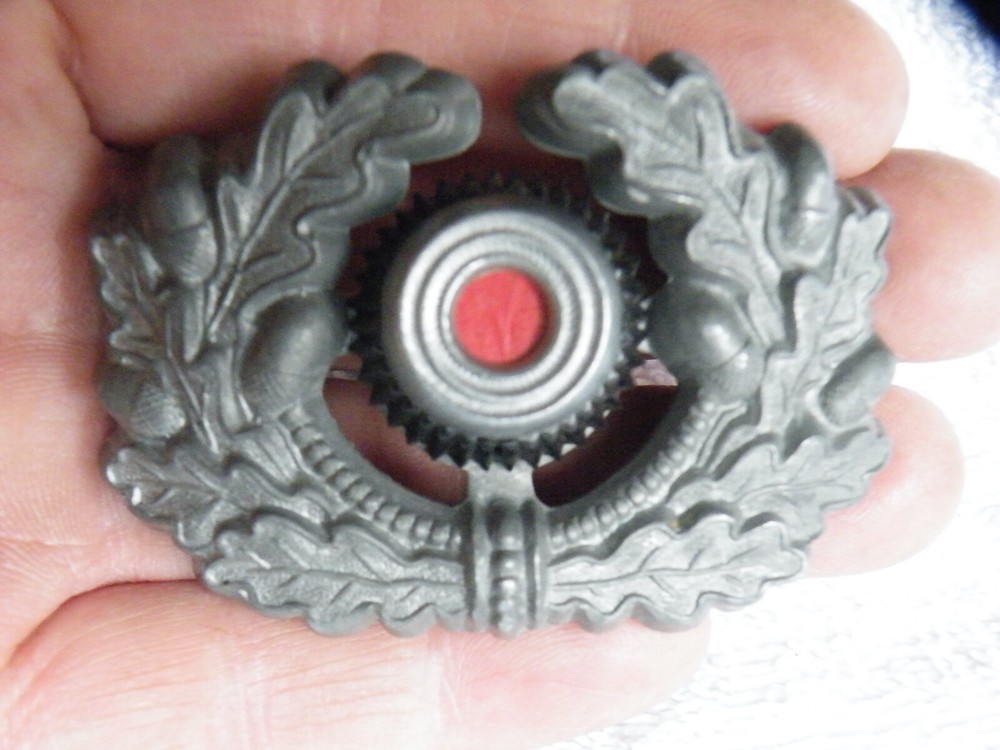 Wwii German Army Wehrmacht Service Visor Hat Cockade Wreath Orig