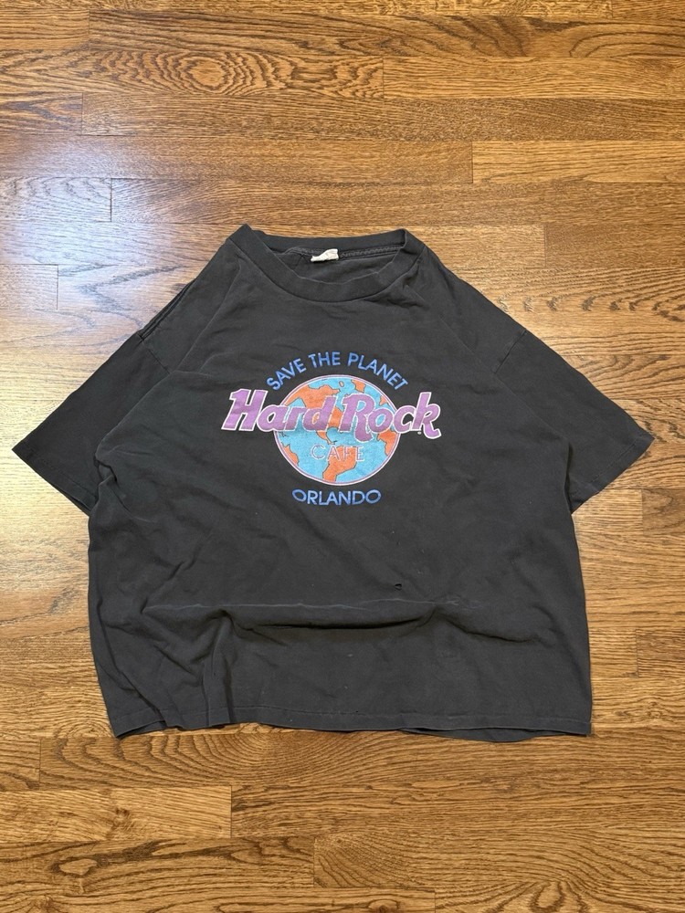 Hard Rock Cafe “Save the Planet – Orlando” tee XL Distressed