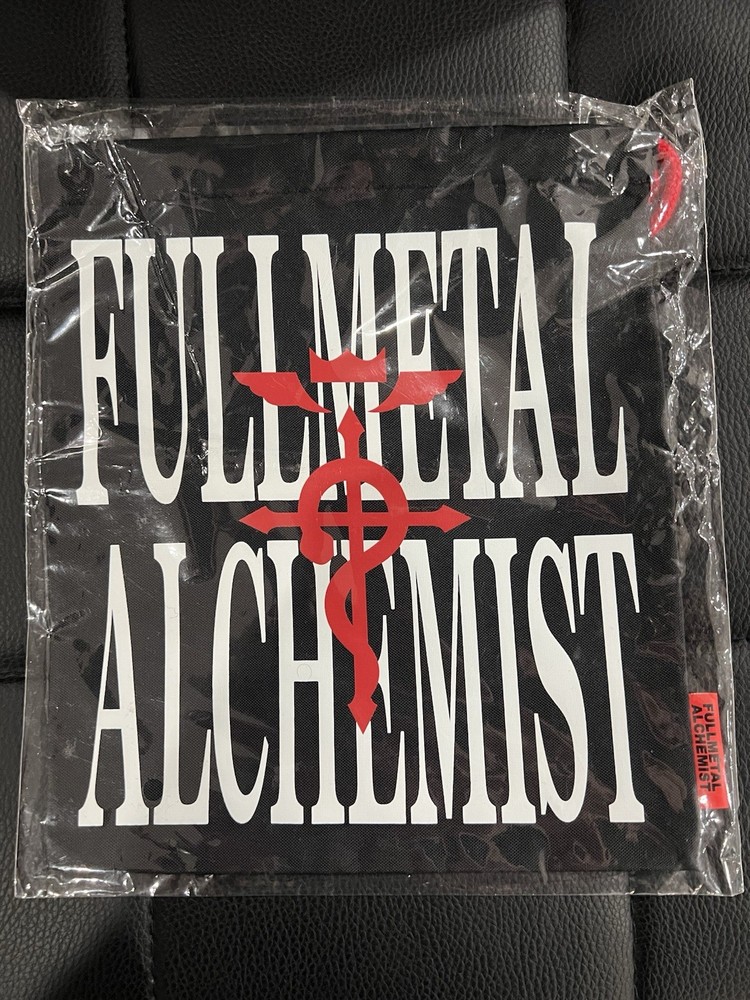 Rare Fullmetal Alchemist drawstring bag 2003 Aprox 7x7”
