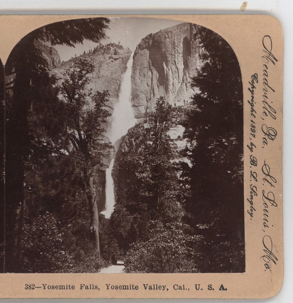Path to Yosemite Falls, Yosemite Valley CA Keystone Stereoview 1897