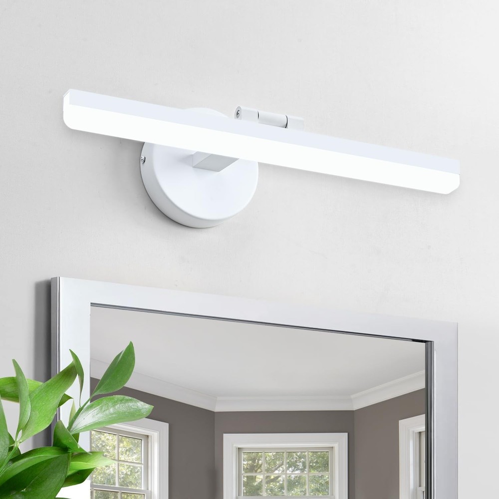 LED Modern White Bathroom Vanity Lighting Fixtures Over Mirror 16inch Rotatab...