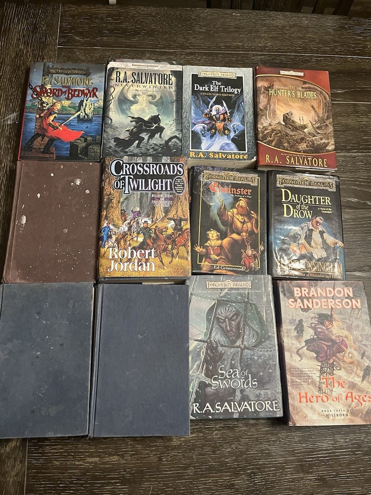 Lot 12 HC R A  Salvatore Forgotten Realms Dungeons and Dragons Fantasy Books