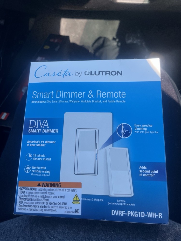 Lutron Diva Smart 150W LED Dimmer Switch - White (DVRF-PKG1D-WH-R)