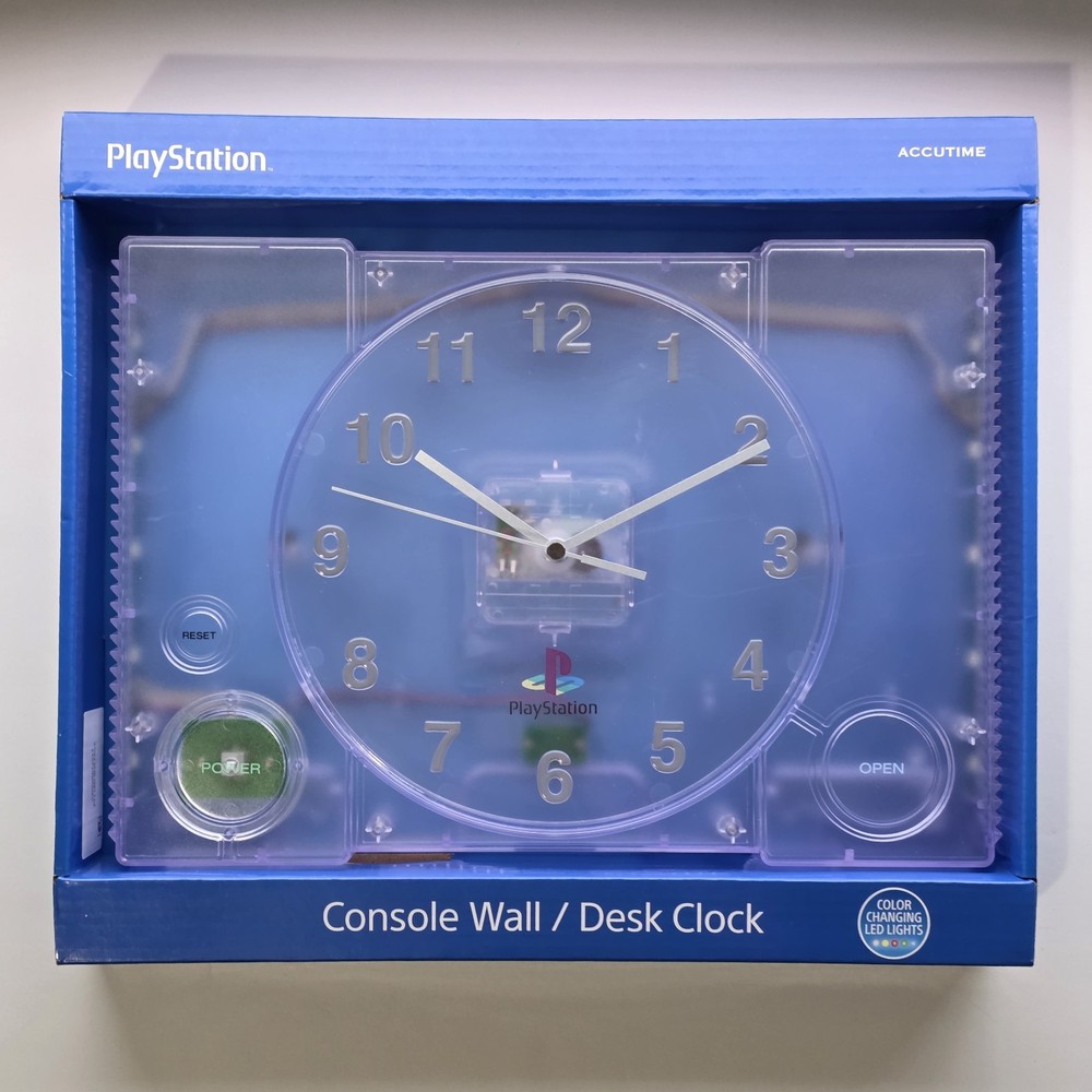 PlayStation PS1 Console Desktop or Wall Mount Clock With LED Lights