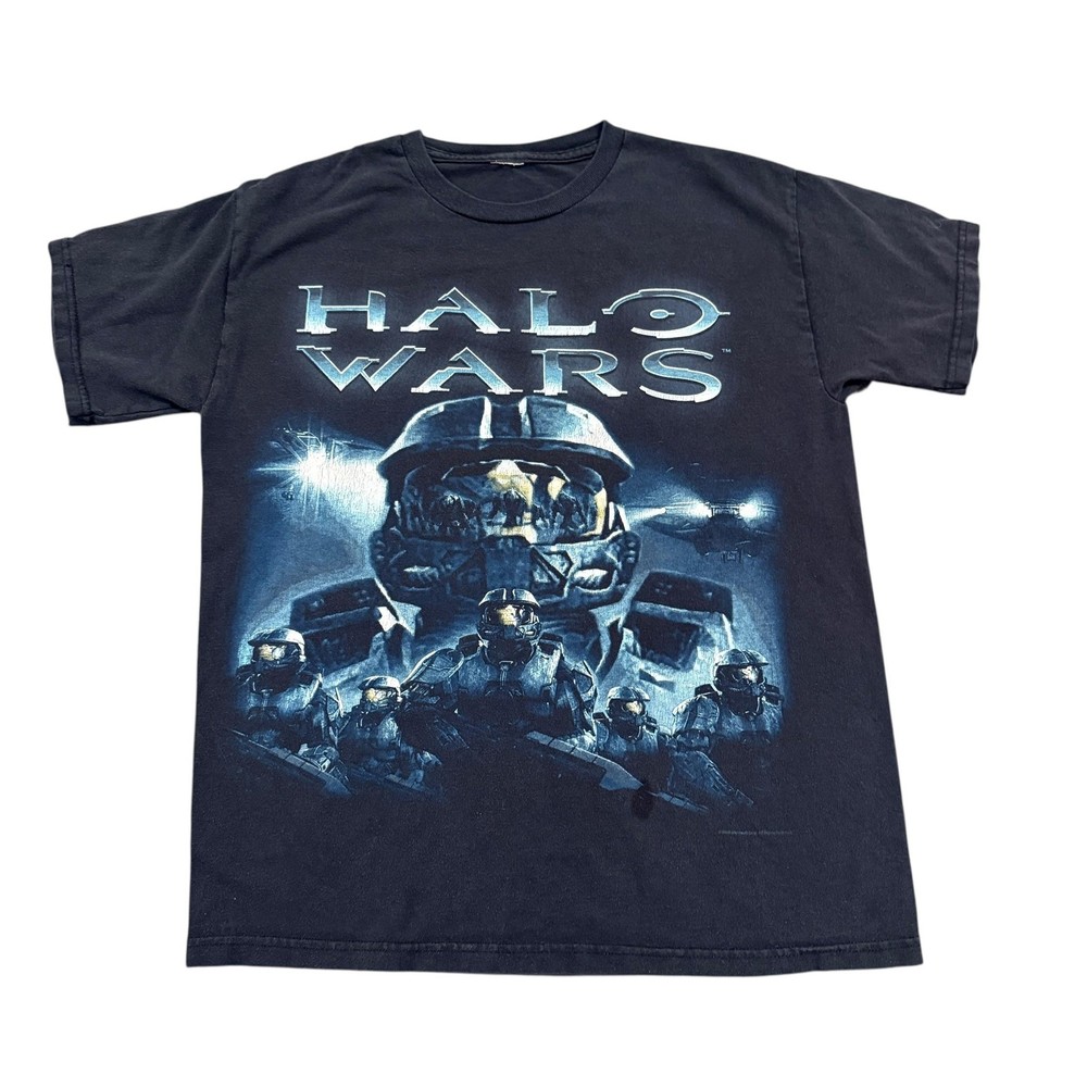 Halo Wars T-Shirt Mens Small Master Chief Spartan Graphic Video Game Tee Black