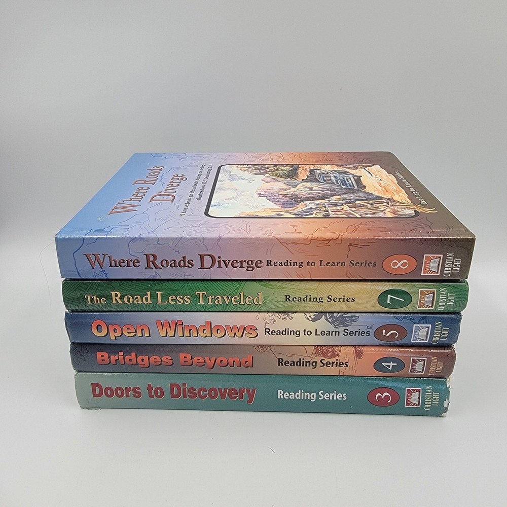 Vtg Christian Light reading to learn series Books 5pc Not Complete 3,4,5,7,8
