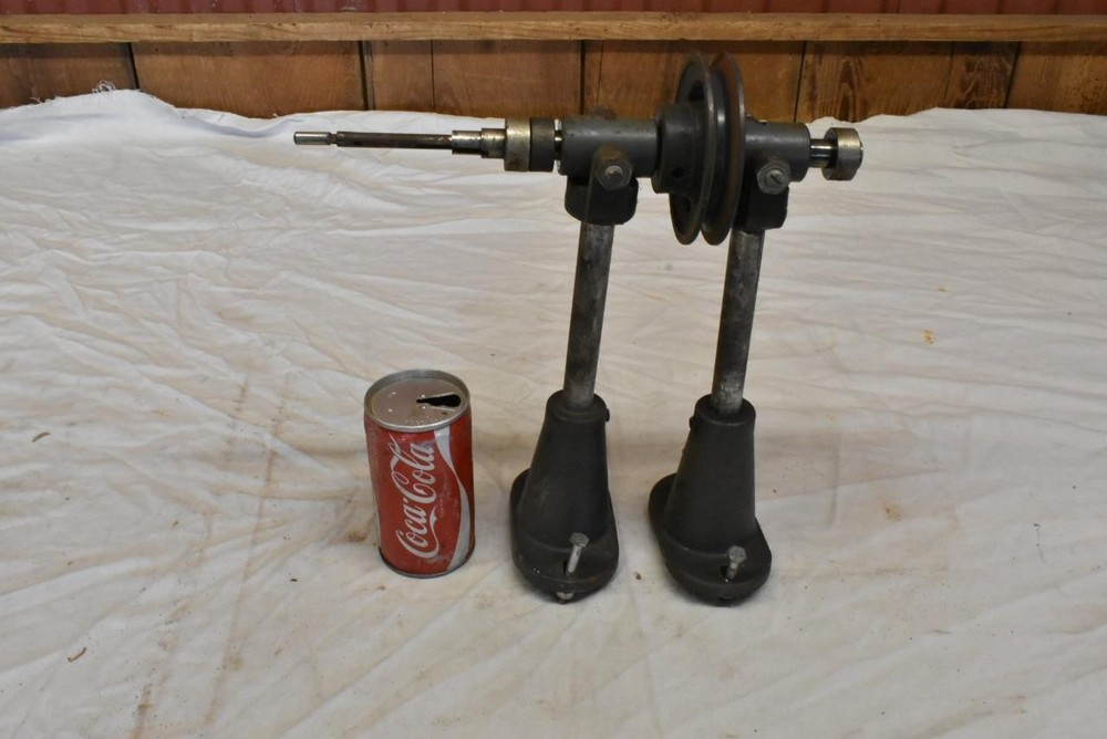 Set of Vintage Model Hit & Miss Gas Engine Line Shaft Bearing Hangers & Pulley