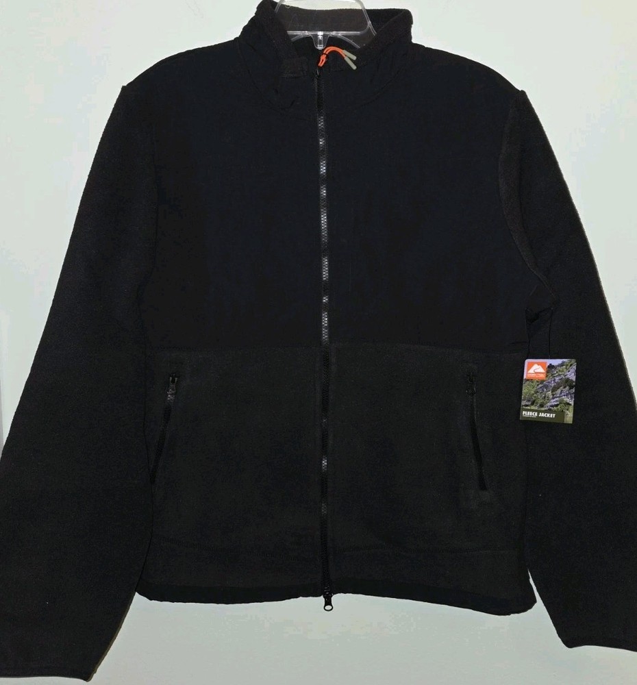 Ozark Trail Men's MEDIUM Mixed Media Fleece Jacket BLACK #10725