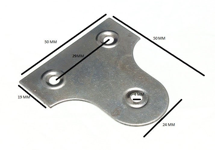 50mm Round Chromed Glass Mirror Plate - Pack of 50 - No Slots