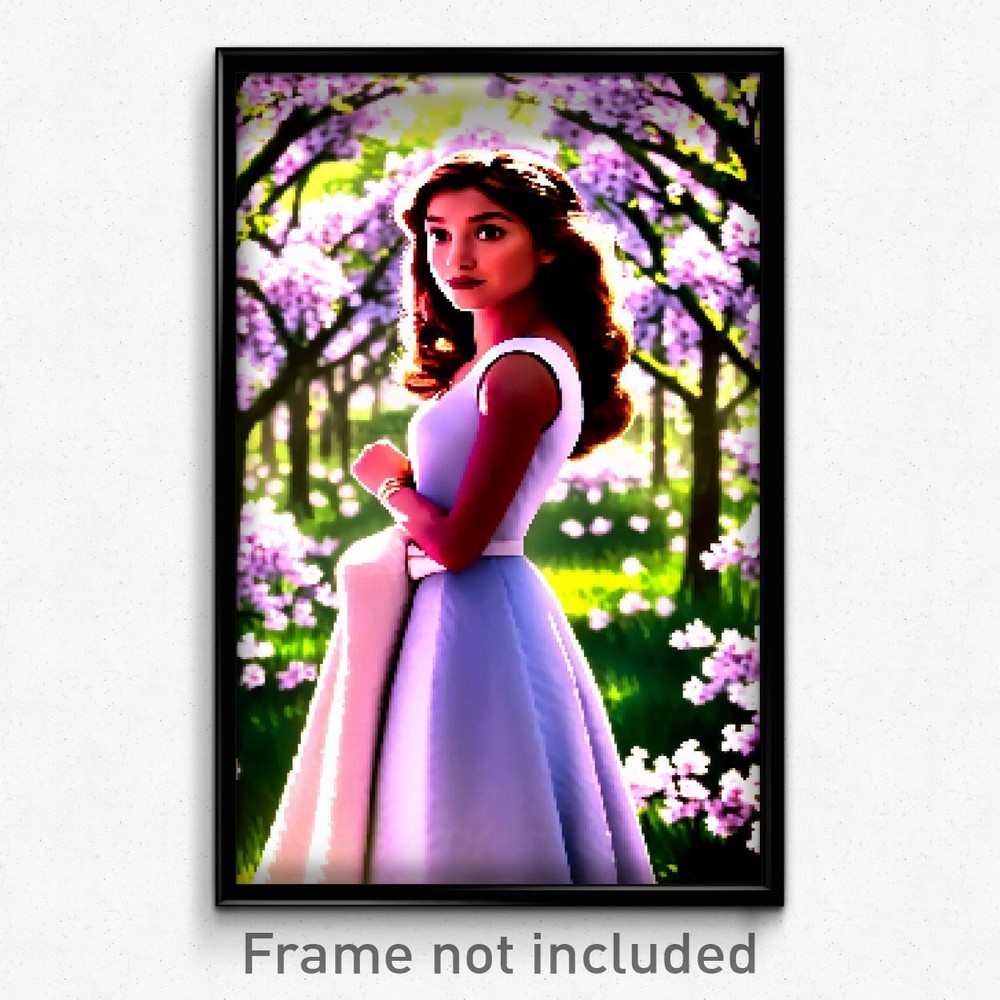Pixel Art Poster - Accomplished Spring (8 Bit Psychedelic Video Game Print)