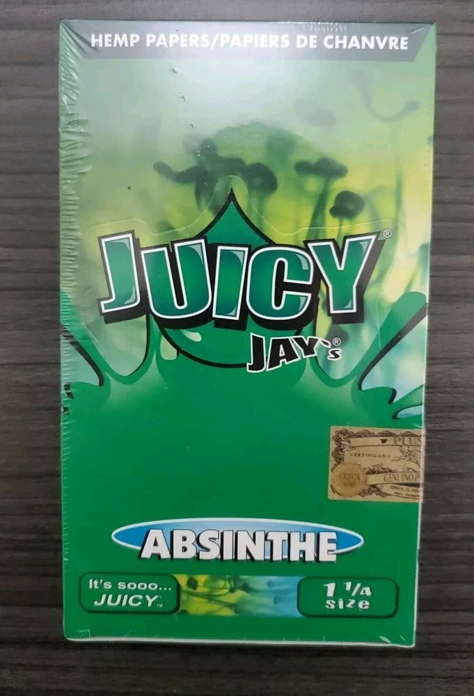 Juicy Jay's 1 1/4 Size Rolling Papers - Absinthe - Full Box - 24 Packs-image