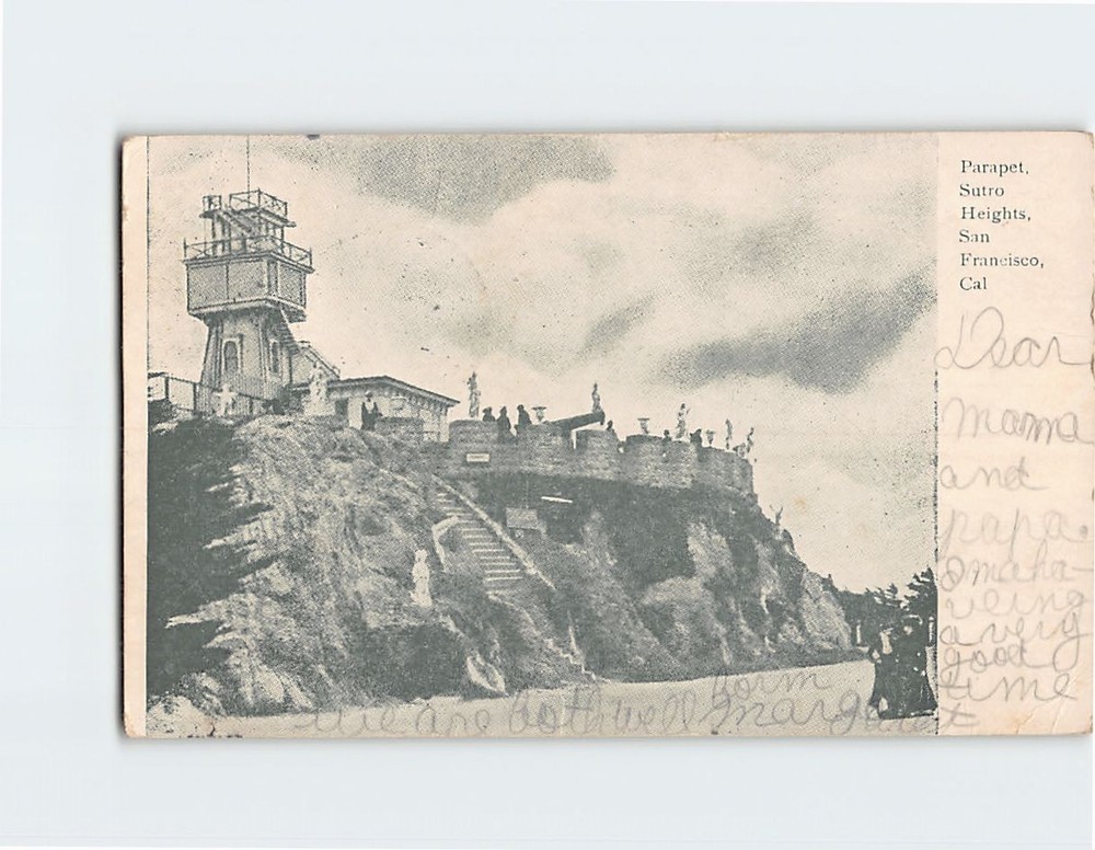 Postcard Parapet Sutro Heights San Francisco California USA