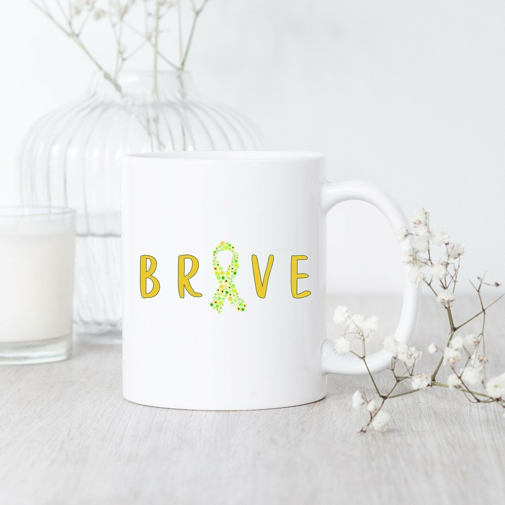 Brave Sarcoma Cancer Warrior Mug for Survivors & Supporters  