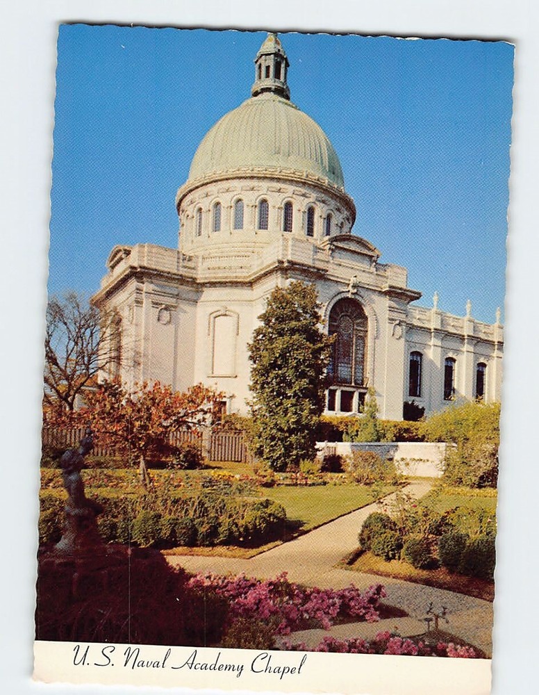 Postcard US Naval Academy Chapel Annapolis Maryland USA
