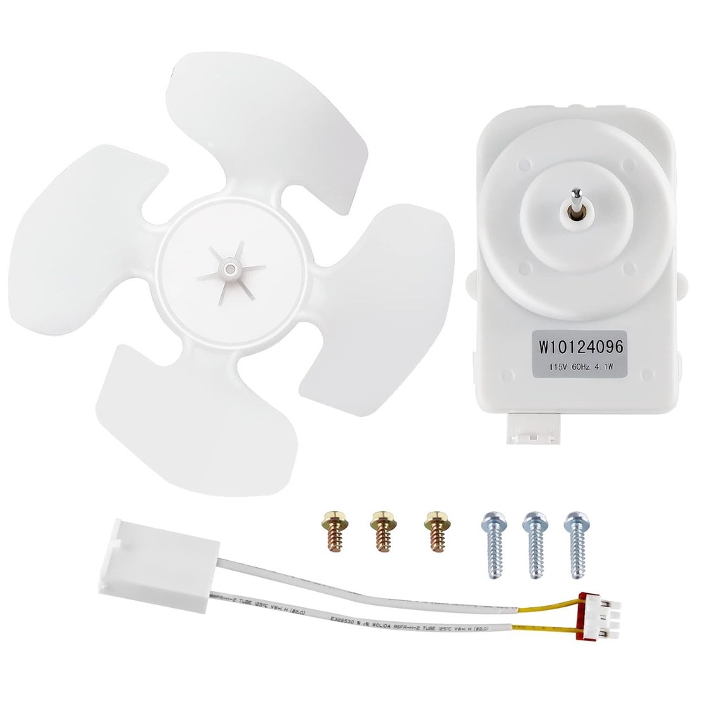Condenser Fan Motor Set Compatible with Whirlpool Refrigerator W10124096