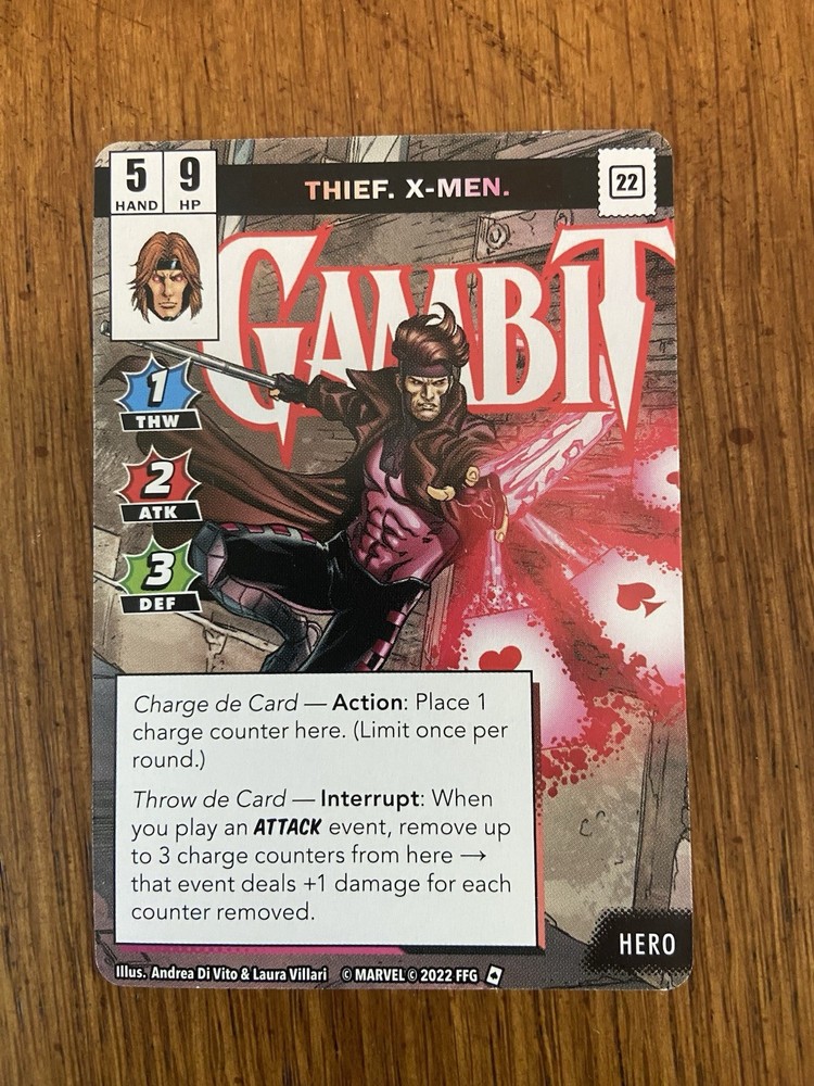 Marvel Champions LCG Gambit - Mutant Genesis Promo Card
