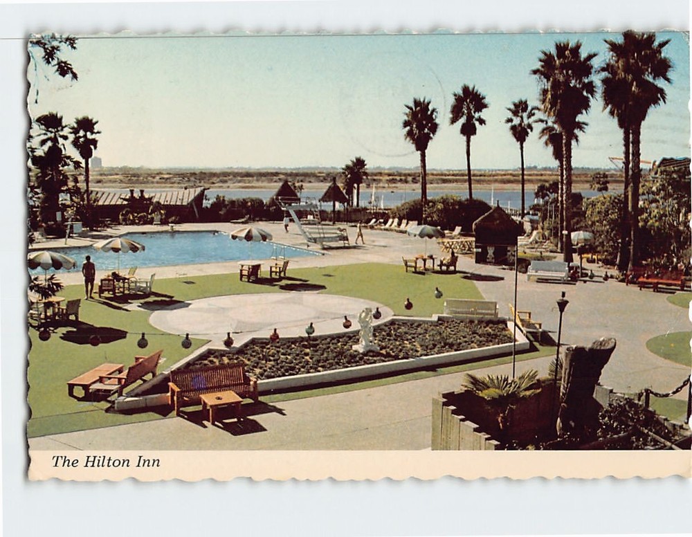 Postcard Pool View Hilton Inn San Diego California USA
