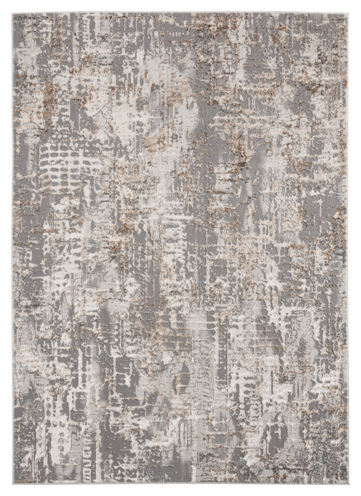 Vintage Yellow Faded Abstract Area Rug 12.5x15 Feet Worn Distressed Look-image