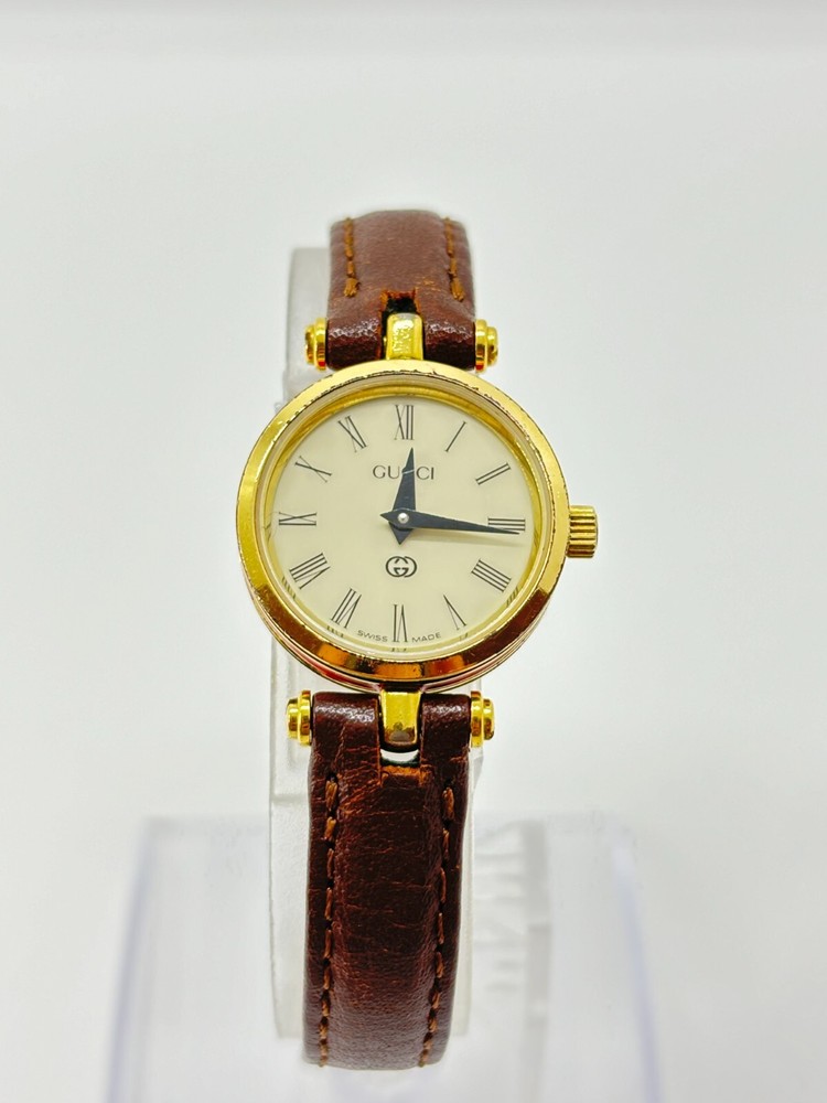 [Exc+5] Gucci 2000L Roman Gold Women's Quartz Watch Sherry Line Used Working