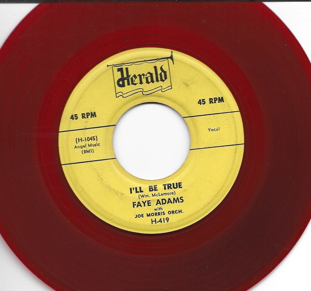 Blues R&B Shouter -  Red Wax  45 -Faye Adams - I'll Be True- Hear - 1953 Herald