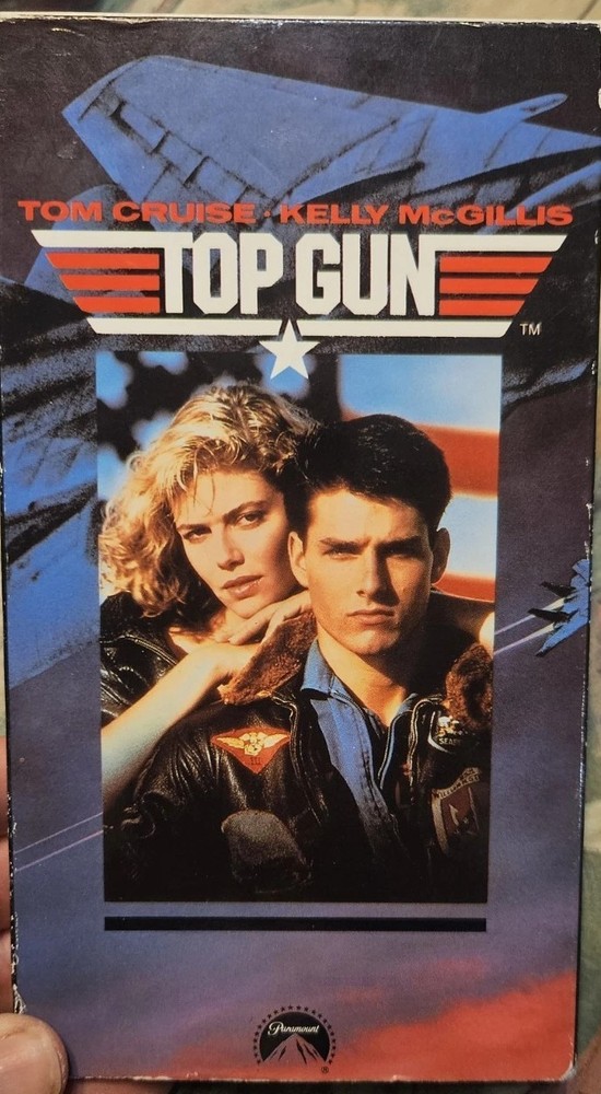 Top Gun 1986 VHS Tom Cruise, Val Kilmer, Kelly McGillis,Estate Item As Is Good
