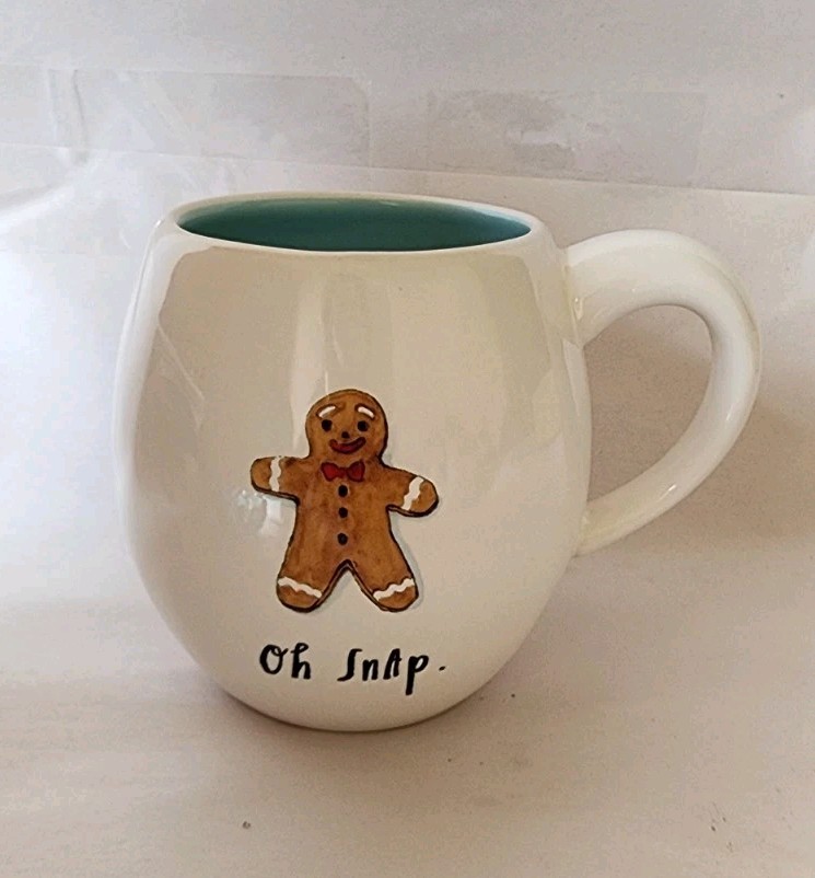 Rae Dunn Coffee/Tea Mug 'Oh Snap' Gingerbread Man Artisan Collection