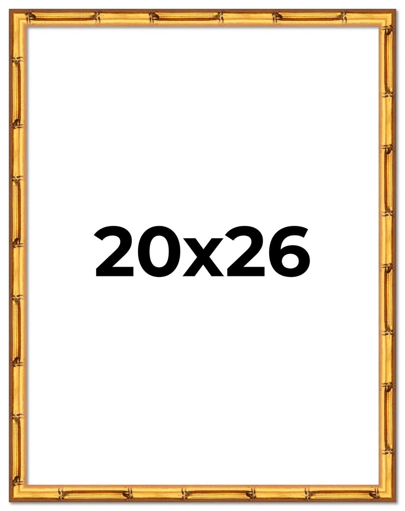 20x26 Frame Gold Bamboo Picture Frame - Complete Modern Photo Frame Includes UV
