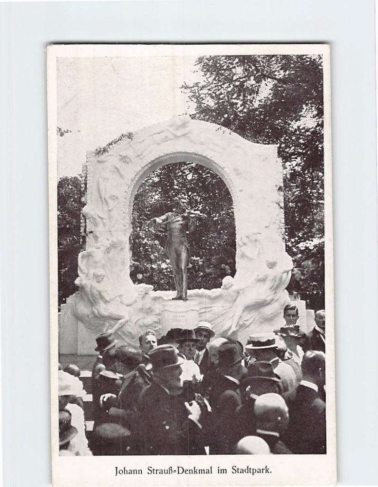 Postcard Johann Strauß Denkmal im Stadtpark Vienna Austria