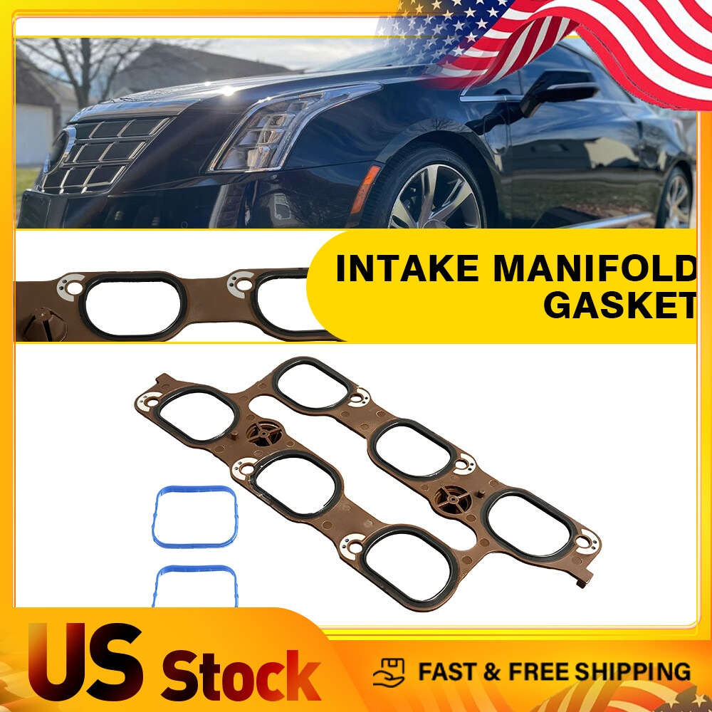 12673300 Engine Manifold Intake Upper Lower Gasket Set for GMC for Buick Brown