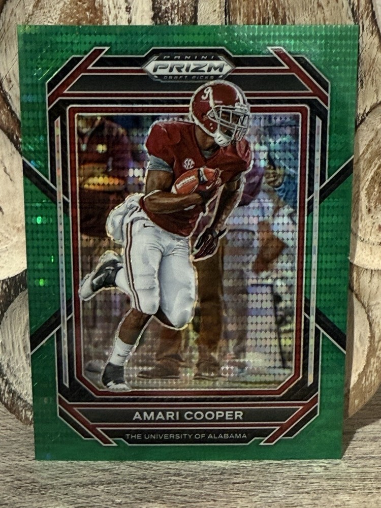 2023 Panini Prizm Draft Picks #5 Amari Cooper Prizms Green Pulsar #/25